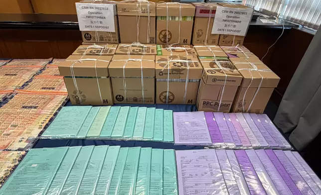 檢獲的證物。