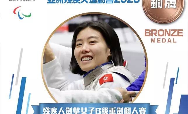 湯雅婷。中國香港殘疾人奧委會圖片