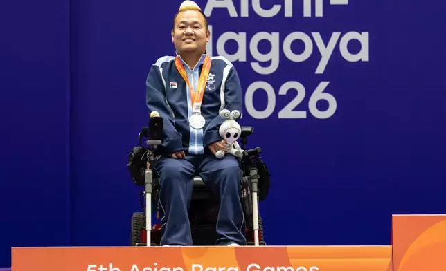 銀牌﹕硬地滾球－男子BC4級個人賽梁育榮。中國香港殘疾人奧委會圖片