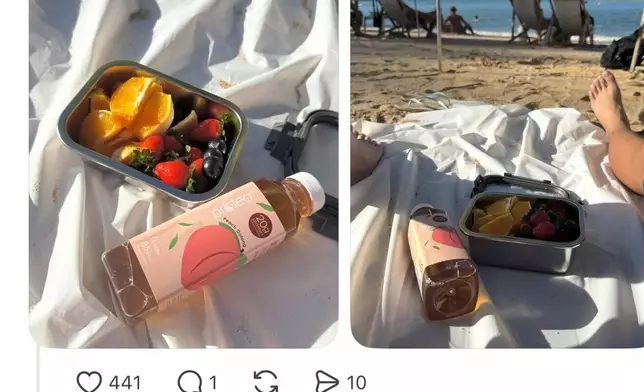 不少人直言一早發現浴簾的這個妙用，更有人分享自己早已試過帶日本城所售的10蚊浴簾到沙灘曬太陽。網上圖片