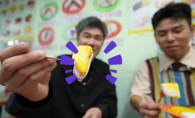 鴛鴦芒果腸粉盡顯手工甜品技藝。