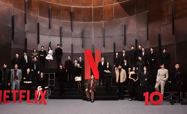 Netflix韓國十週年巨星齊聚。Netflix資料圖片