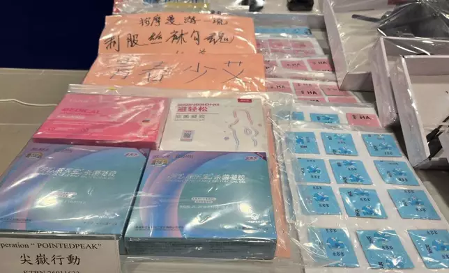 警方檢獲的證物。