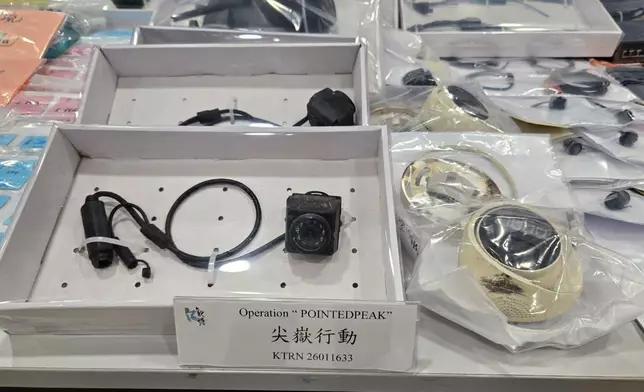 警方檢獲的證物。