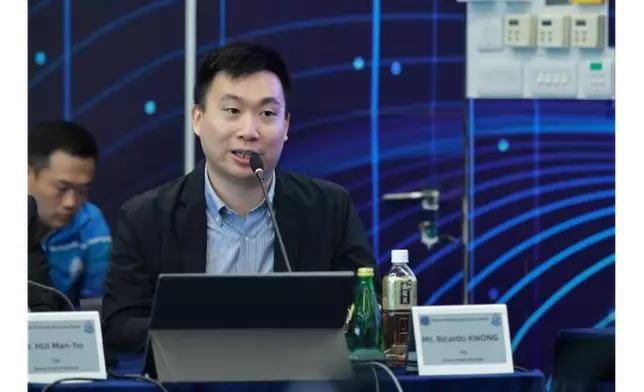 POI Corporation Limited 高級項目經理鄺顥楊於會上剖析香港無人機系統應用場景、網絡威脅及應急協同機制。