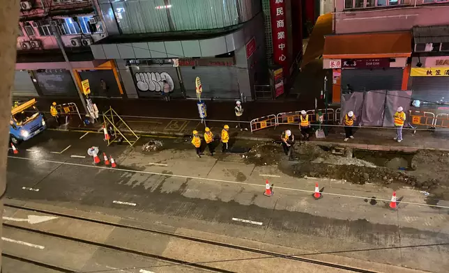 水務署表示，筲箕灣道一段緊急水管較早前受損，進行的維修工程已經竣工。FB圖片