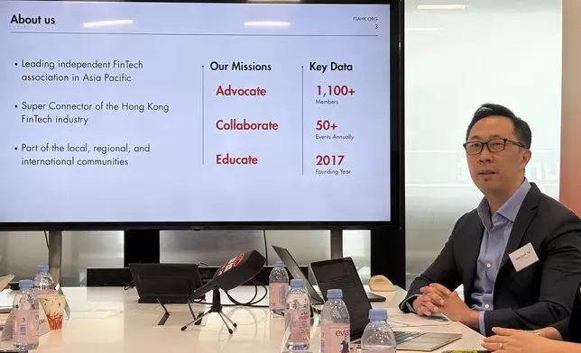 香港金融科技協會行政總裁謝智豪。巴士的報記者攝