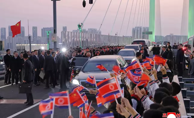 金正恩星期六到訪中國遼寧丹東。網上圖片