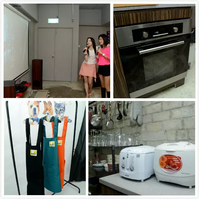 廚房除提供各種廚具租用,也提供投影機等設施供聚會用。