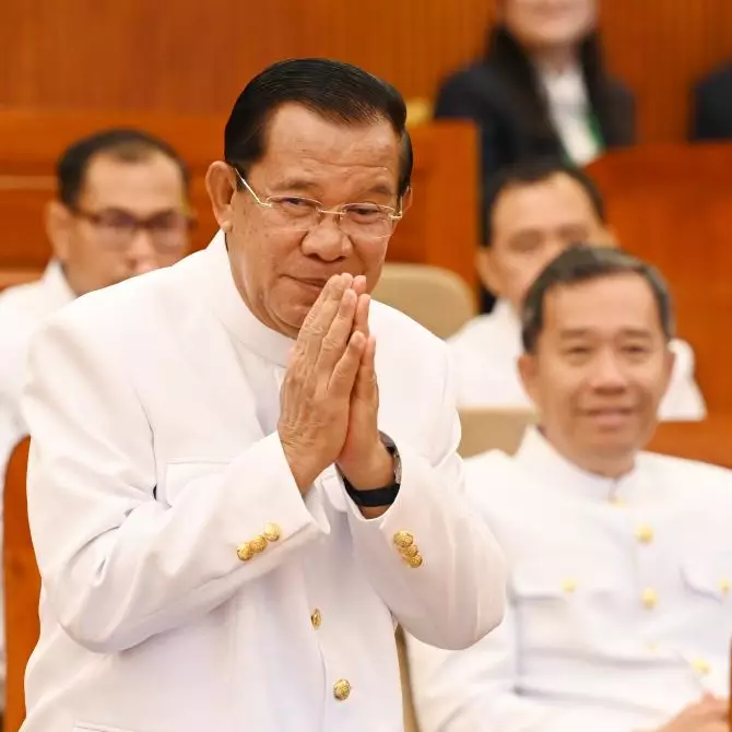佩通坦就泰柬邊境局勢與柬埔寨參議院主席洪森(圖)一段通話錄音在泰國引發爭議。