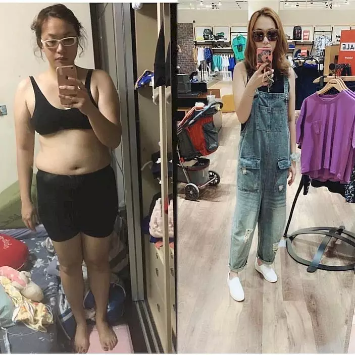台灣女子梁秉雯成功靠飲食控制減掉18公斤。（圖片來源：爆瘦公社facebook）