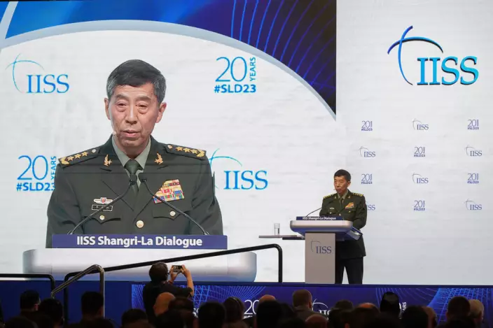 國務委員兼國防部長李尚福4日在香會發表主題演講。