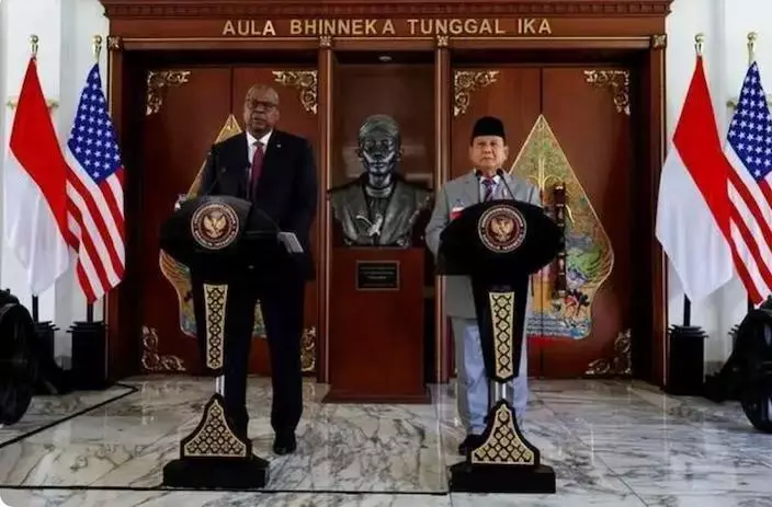 美國國防部長奧斯丁和印尼國防部長普拉博沃就防務合作達成共識。