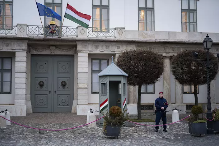 匈牙利總統府桑多爾宮。AP圖片