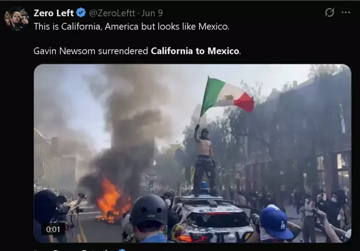 有美國網民著加州州長紐森索性投降,「把加州給墨西哥」(California to Mexico)。