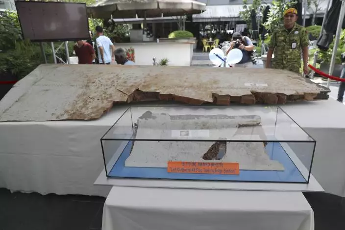 馬航MH370殘骸。AP圖片