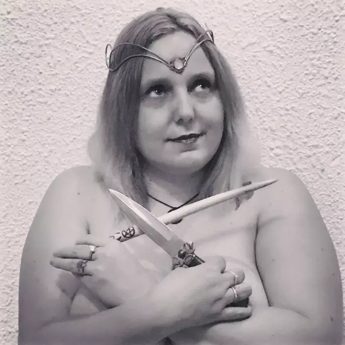 Sonia holding a wand and dagger (Collect/PA Real Life)