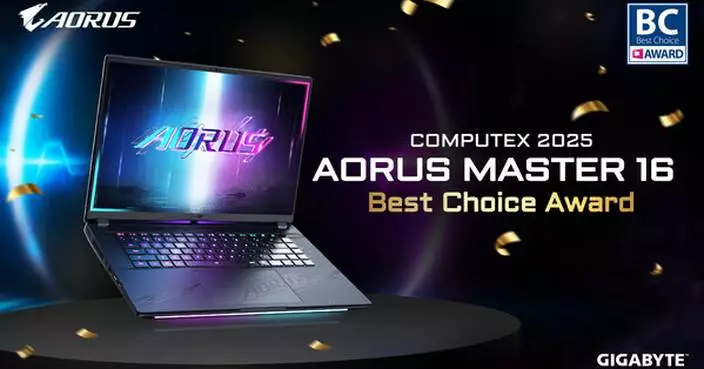 GIGABYTE AORUS MASTER 16 AI PC Wins COMPUTEX 2025 Best Choice Award for Industry-Leading Innovation