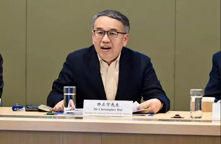 The Secretary for Financial Services and the Treasury, Mr Christopher Hui, Photo source: reference image