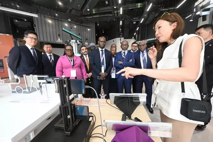 A delegation of 13 overseas government officials completed its visit to Hong Kong today (May 29). Photo shows the delegation visiting the Hong Kong Science Park with the Deputy Commissioner for Innovation and Technology, Mr Philip Har (first left). Source: HKSAR Government Press Releases