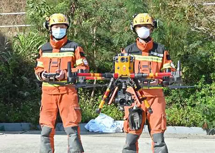 消防處使無人機技術和影像傳送系統，得以大大提高搜救效率。