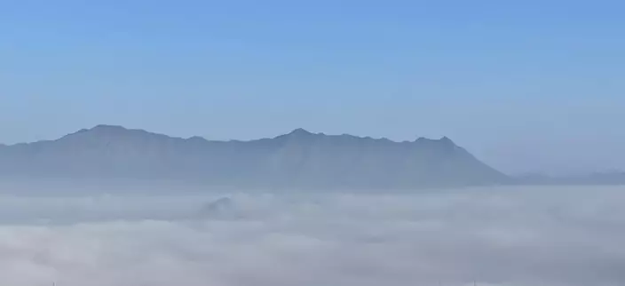 吐露港的海霧。fb「社區天氣觀測計劃 CWOS」