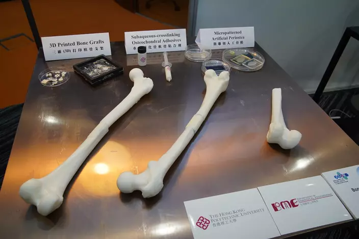 Bonejoy 團隊研發了仿天然骨光交聯納米複合材料（BPN），能夠模擬自然骨骼結構。