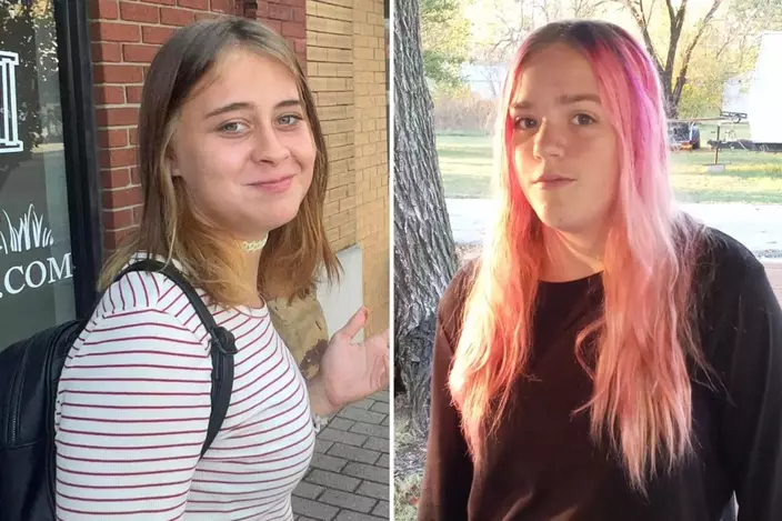 2名失蹤少女分別是14歲的韋伯斯特（左）和16歲的布魯爾（右）。FB