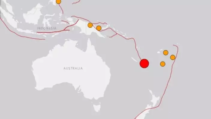 羅雅提群島發生規模7.7地震。USGS