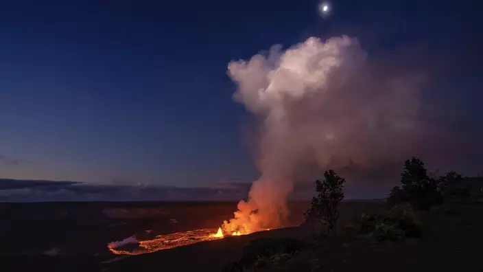 夏威夷的基拉韋亞火山（Kilauea）爆發。 美聯社
