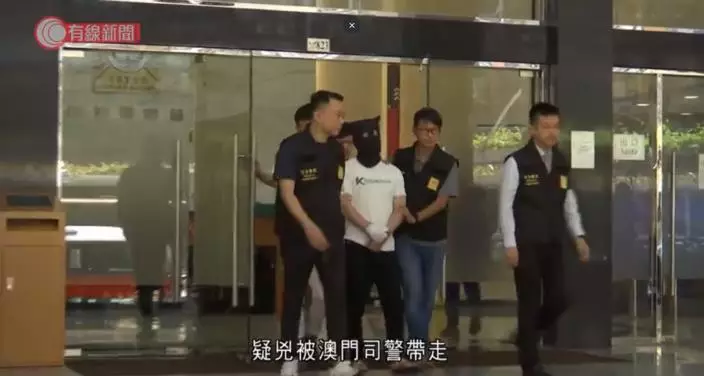一名澳門男子涉殺人被捕。有線新聞影片截圖