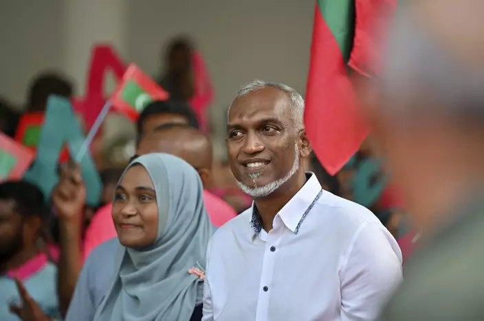 穆伊茲（Mohamed Muiz）當選馬爾代夫總統 (AP圖片)