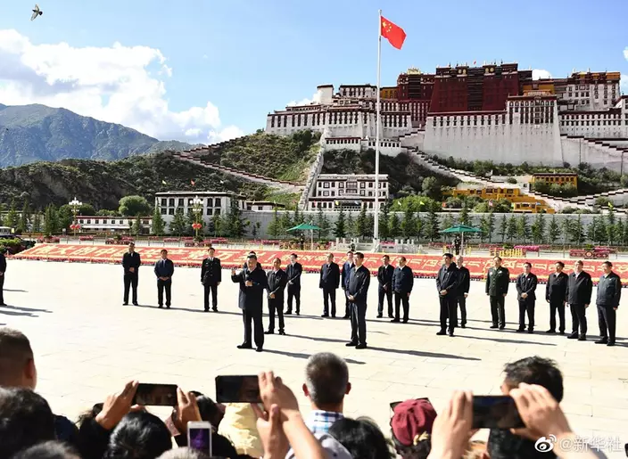 2021年7月21日至23日，習近平到訪西藏考察調研。新華社資料圖片
