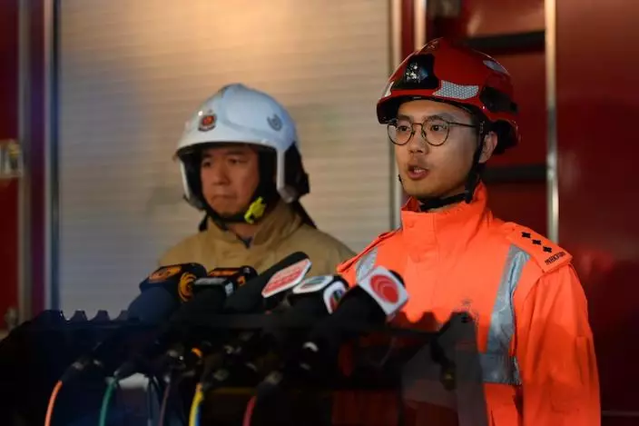 林浩璋表示，兩名受傷消防員臉部受輕傷。