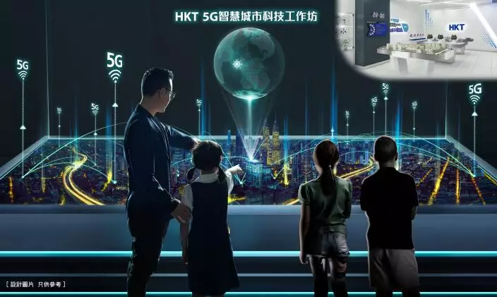 區内首個5G智慧城市科技工作坊——香港電訊。