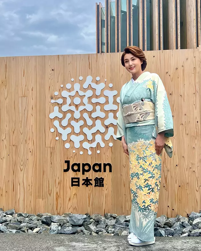 藤原紀香大阪世博日本館和服造型。藤原紀香IG圖片