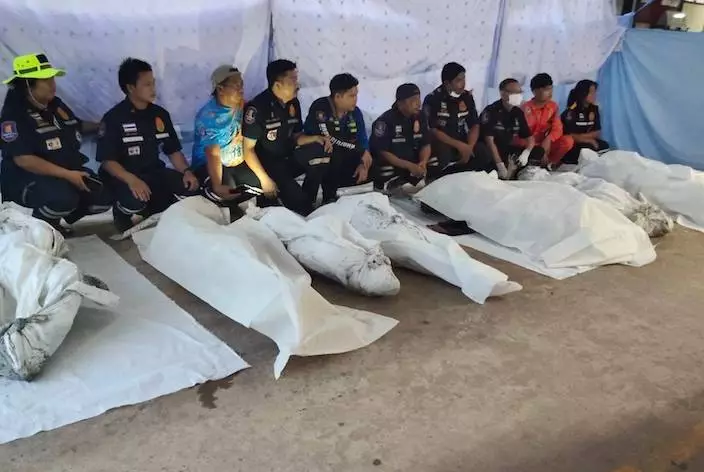 死者遺體。泰國政府圖片