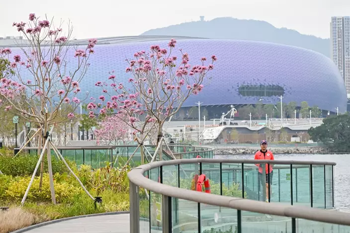協同效應: 承豐道公園毗鄰啟德體育園，當局期望能為市民和旅客帶來觀看賽事或演出以外的另一種體驗。圖片來源：政府新聞網