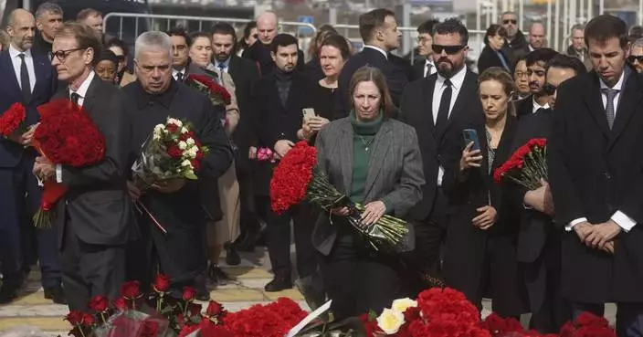 Ambassadors lay flowers at site of Moscow concert hall massacre