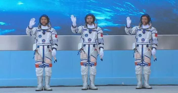 Shenzhou-18 astronauts leave for launch site after send-off ceremony