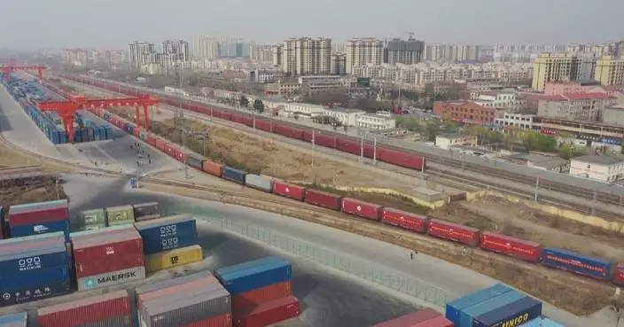 Fast freight rail facilitates transportation between inland cities, Tianjin port