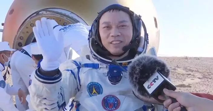 First Shenzhou-17 astronaut comes out of return capsule