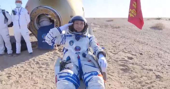 Third Shenzhou-17 astronaut comes out of return capsule