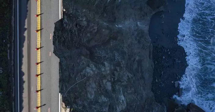 Motorists creep along 1 lane after part of California&#8217;s iconic Highway 1 collapses