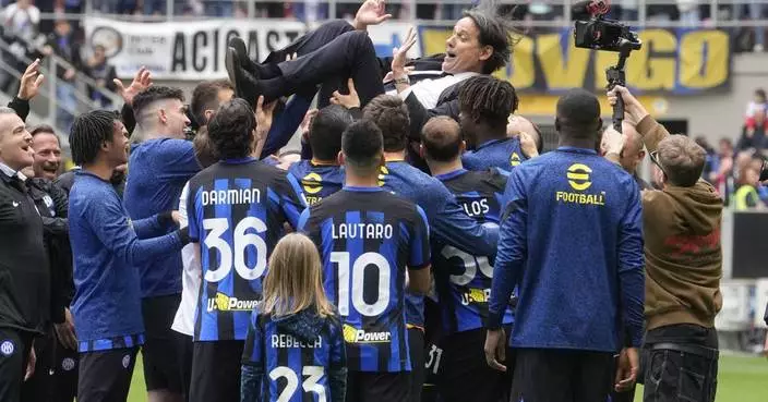 Inter celebrates Serie A title  with an open-air bus parade. Abraham secures Roma a draw at Napoli