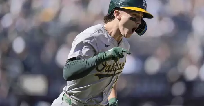 Gelof hits a 2-run homer in the 9th to lift A's over Yankees 2-0 after 1st-inning ejection of Boone