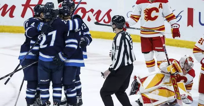 Gabe Vilardi has hat trick, Jets wrap up playoff spot and eliminate Flames with 5-2 win