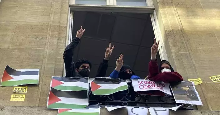 Students at prestigious Paris university occupy campus building in pro-Palestinian protest