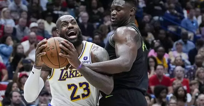 LeBron James&#8217; triple-double lifts Lakers over Pelicans and into a play-in rematch with New Orleans