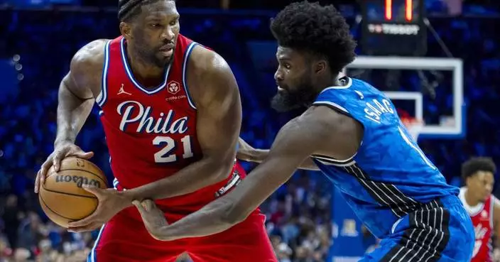 76ers play their season finale without All-Star center Joel Embiid because of a knee injury
